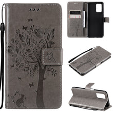 Load image into Gallery viewer, Tree &amp; Cat Pattern Pressed Printing Horizontal Flip PU Leather Case with Holder &amp; Card Slots &amp; Wallet &amp; Lanyard, For OPPO Reno5 Pro+ 5G / Find X3 Neo, For OPPO Find X3 / X3 Pro, For OPPO Realme 8 4G / Realme 8 Pro 4G, For OPPO Realme V13 5G / Realme 8 5G