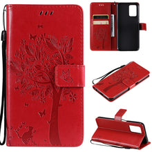 Load image into Gallery viewer, Tree &amp; Cat Pattern Pressed Printing Horizontal Flip PU Leather Case with Holder &amp; Card Slots &amp; Wallet &amp; Lanyard, For OPPO Reno5 Pro+ 5G / Find X3 Neo, For OPPO Find X3 / X3 Pro, For OPPO Realme 8 4G / Realme 8 Pro 4G, For OPPO Realme V13 5G / Realme 8 5G