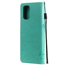 Load image into Gallery viewer, Tree &amp; Cat Pattern Pressed Printing Horizontal Flip PU Leather Case with Holder &amp; Card Slots &amp; Wallet &amp; Lanyard, For Xiaomi Redmi Note 10 4G, For Xiaomi Redmi Note 10 Pro, For Samsung Galaxy A32 4G, For Samsung Galaxy S21 FE