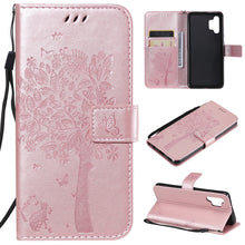 Load image into Gallery viewer, Tree &amp; Cat Pattern Pressed Printing Horizontal Flip PU Leather Case with Holder &amp; Card Slots &amp; Wallet &amp; Lanyard, For Xiaomi Redmi Note 10 4G, For Xiaomi Redmi Note 10 Pro, For Samsung Galaxy A32 4G, For Samsung Galaxy S21 FE