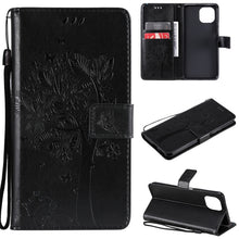Load image into Gallery viewer, Tree &amp; Cat Pattern Pressed Printing Horizontal Flip PU Leather Case with Holder &amp; Card Slots &amp; Wallet &amp; Lanyard, For Xiaomi Mi 11 Lite 5G, For Xiaomi Mi 11 Pro