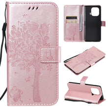 Load image into Gallery viewer, Tree &amp; Cat Pattern Pressed Printing Horizontal Flip PU Leather Case with Holder &amp; Card Slots &amp; Wallet &amp; Lanyard, For Xiaomi Mi 11 Lite 5G, For Xiaomi Mi 11 Pro
