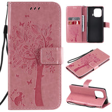 Load image into Gallery viewer, Tree &amp; Cat Pattern Pressed Printing Horizontal Flip PU Leather Case with Holder &amp; Card Slots &amp; Wallet &amp; Lanyard, For Xiaomi Mi 11 Lite 5G, For Xiaomi Mi 11 Pro