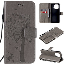 Load image into Gallery viewer, Tree &amp; Cat Pattern Pressed Printing Horizontal Flip PU Leather Case with Holder &amp; Card Slots &amp; Wallet &amp; Lanyard, For Xiaomi Mi 11 Lite 5G, For Xiaomi Mi 11 Pro