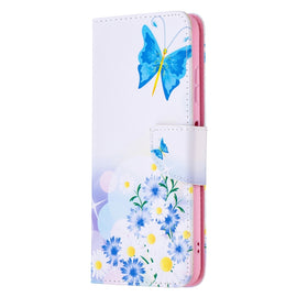 Colored Drawing Pattern Horizontal Flip Leather Case with Holder & Card Slots & Wallet, For Samsung Galaxy A22 5G