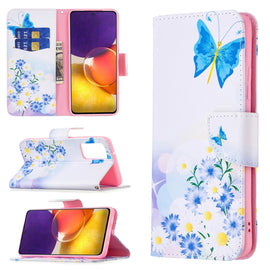 Colored Drawing Pattern Horizontal Flip Leather Case with Holder & Card Slots & Wallet, For Samsung Galaxy A82 5G