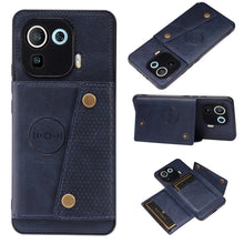 Load image into Gallery viewer, Double Buckle PU + TPU Shockproof Magnetic Protective Case with Card Slot &amp; Holder, For Xiaomi Redmi Note 10 Pro Max, For Xiaomi Mi 11 Ultra, For Xiaomi Mi 11 Pro, For Xiaomi Mi 11 Lite