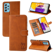 Load image into Gallery viewer, Embossed Happy Cat Pattern Horizontal Flip Leather Case with Holder &amp; Card Slots &amp; Wallet, For Samsung Galaxy S21 FE, For Samsung Galaxy A12, For Samsung Galaxy A22 4G, For Samsung Galaxy A22 5G EU Version, For Samsung Galaxy A32 4G                    ...