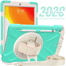 Load image into Gallery viewer, Pure Color Silicone + PC Protective Case with Holder &amp; Shoulder Strap, For iPad 10.2 2021 / 2020 / 2019, For Samsung Galaxy Tab A7 (2020) T500