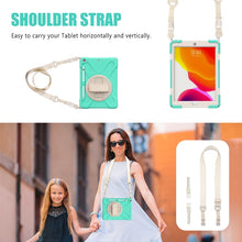 Load image into Gallery viewer, Pure Color Silicone + PC Protective Case with Holder &amp; Shoulder Strap, For iPad 10.2 2021 / 2020 / 2019, For Samsung Galaxy Tab A7 (2020) T500