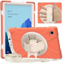Load image into Gallery viewer, Pure Color Silicone + PC Protective Case with Holder &amp; Shoulder Strap, For iPad 10.2 2021 / 2020 / 2019, For Samsung Galaxy Tab A7 (2020) T500