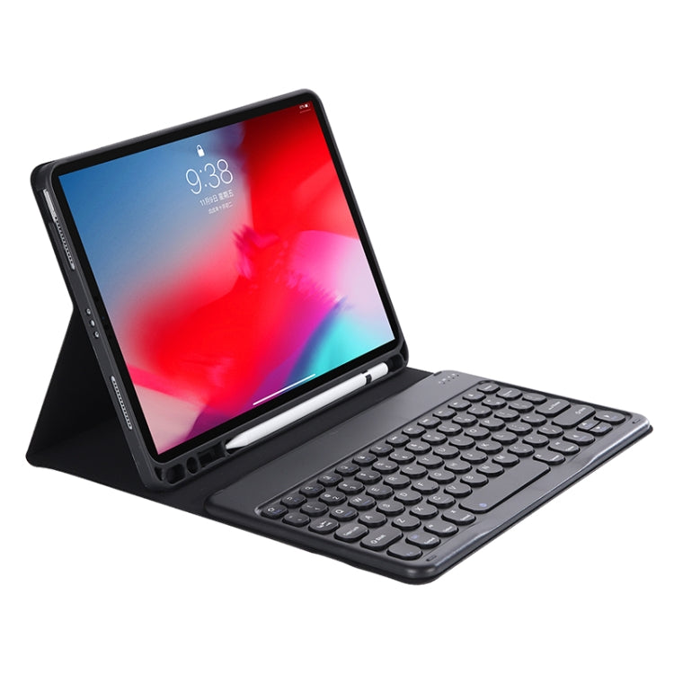 Y-C11B 2021 Detachable Candy Color Skin Texture Round Keycap Bluetooth Keyboard Leather Case with Pen Slot & Stand, For iPad Pro 11 2021 / Air4 / Air5 / Pro 11