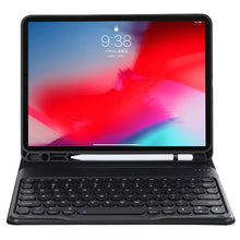 Load image into Gallery viewer, Y-C11B 2021 Detachable Candy Color Skin Texture Round Keycap Bluetooth Keyboard Leather Case with Pen Slot &amp; Stand, For iPad Pro 11 2021 / Air4 / Air5 / Pro 11