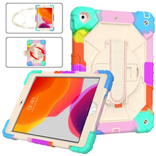 Load image into Gallery viewer, Contrast Color Robot Shockproof Silicon + PC Protective Case with Holder &amp; Shoulder Strap, For iPad 10.2 2021 / 2020 / 2019