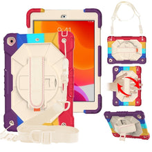 Load image into Gallery viewer, Contrast Color Robot Shockproof Silicon + PC Protective Case with Holder &amp; Shoulder Strap, For iPad 10.2 2021 / 2020 / 2019