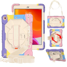 Load image into Gallery viewer, Contrast Color Robot Shockproof Silicon + PC Protective Case with Holder &amp; Shoulder Strap, For iPad 10.2 2021 / 2020 / 2019