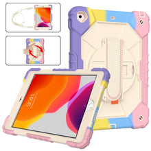 Load image into Gallery viewer, Contrast Color Robot Shockproof Silicon + PC Protective Case with Holder &amp; Shoulder Strap, For iPad 10.2 2021 / 2020 / 2019