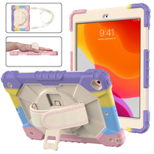 Load image into Gallery viewer, Contrast Color Robot Shockproof Silicon + PC Protective Case with Holder &amp; Shoulder Strap, For iPad 10.2 2021 / 2020 / 2019