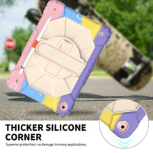 Load image into Gallery viewer, Contrast Color Robot Shockproof Silicon + PC Protective Case with Holder &amp; Shoulder Strap, For iPad 10.2 2021 / 2020 / 2019