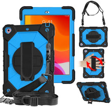 Load image into Gallery viewer, Contrast Color Robot Shockproof Silicon + PC Protective Case with Holder &amp; Shoulder Strap, For iPad 10.2 2021 / 2020 / 2019