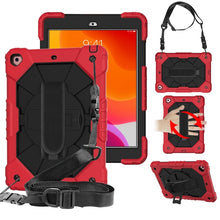 Load image into Gallery viewer, Contrast Color Robot Shockproof Silicon + PC Protective Case with Holder &amp; Shoulder Strap, For iPad 10.2 2021 / 2020 / 2019