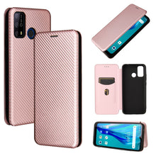 Load image into Gallery viewer, Carbon Fiber Texture Magnetic Horizontal Flip TPU + PC + PU Leather Case with Card Slot, For Oukitel C23 Pro, For Samsung Galaxy A22 4G, For ZTE Libero 5G