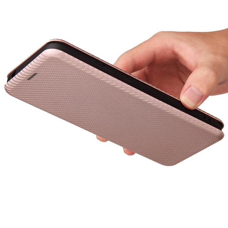 Carbon Fiber Texture Magnetic Horizontal Flip TPU + PC + PU Leather Case with Card Slot, For Oukitel C23 Pro, For Samsung Galaxy A22 4G, For ZTE Libero 5G