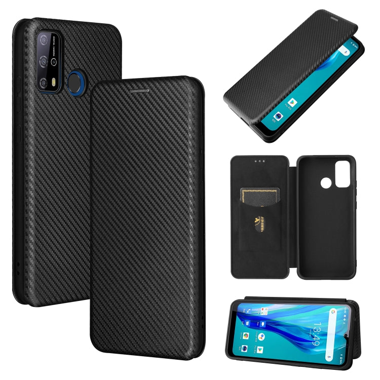 Carbon Fiber Texture Magnetic Horizontal Flip TPU + PC + PU Leather Case with Card Slot, For Oukitel C23 Pro, For Samsung Galaxy A22 4G, For ZTE Libero 5G