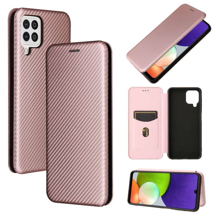 Carbon Fiber Texture Magnetic Horizontal Flip TPU + PC + PU Leather Case with Card Slot, For Oukitel C23 Pro, For Samsung Galaxy A22 4G, For ZTE Libero 5G