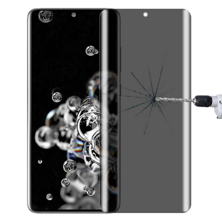 For OnePlus 9 Pro No Fingerprint Unlock 0.3mm 9H Surface Hardness 3D Curved Surface Privacy Glass Film