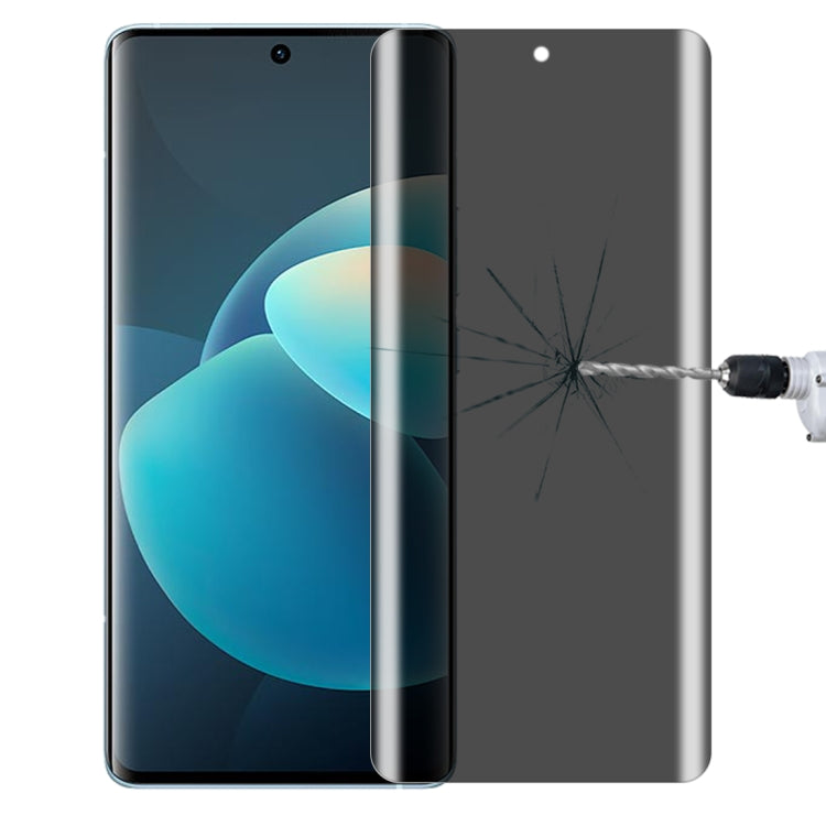 For OnePlus 9 Pro No Fingerprint Unlock 0.3mm 9H Surface Hardness 3D Curved Surface Privacy Glass Film