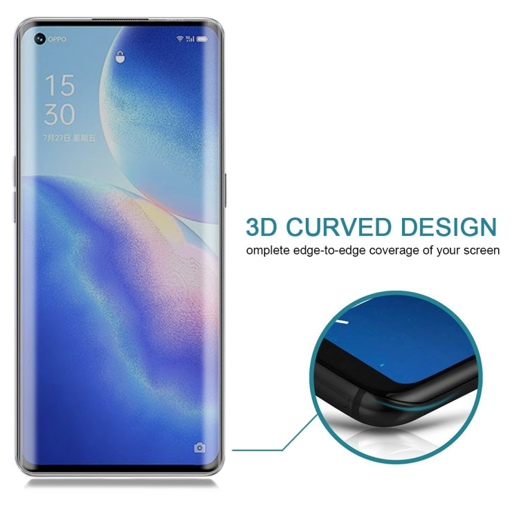 For OnePlus 9 Pro No Fingerprint Unlock 0.3mm 9H Surface Hardness 3D Curved Surface Privacy Glass Film