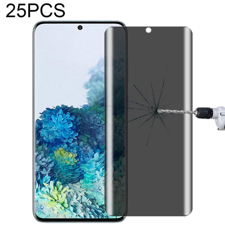 For OnePlus 9 Pro No Fingerprint Unlock 25pcs 0.3mm 9H Surface Hardness 3D Curved Surface Privacy Glass Film