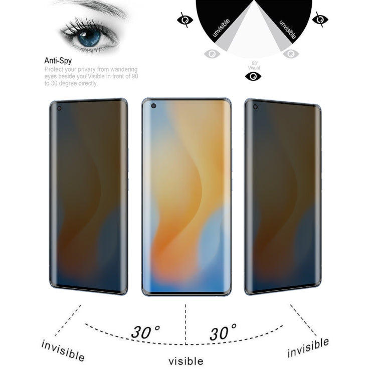 For OnePlus 9 Pro No Fingerprint Unlock 25pcs 0.3mm 9H Surface Hardness 3D Curved Surface Privacy Glass Film, For vivo X50 Pro (25 PCS), For OPPO Reno5 Pro 5G (25 PCS), For OnePlus 8 Pro (25 PCS), For Xiaomi Mi 11 (25 PCS)                              ...