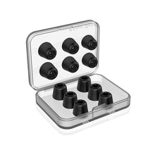 Load image into Gallery viewer, 6 Pairs New Bee NB-M1 Slow Rebound Memory Foam Ear Caps with Storage Box, Suitable for 5mm-7mm Earphone Plugs, Memory Foam Black, Memory Foam Red, Silicone &amp; Memory Foam Grey