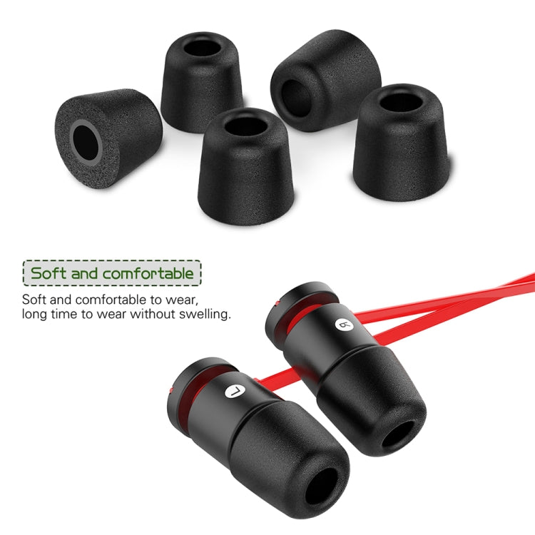 6 Pairs New Bee NB-M1 Slow Rebound Memory Foam Ear Caps with Storage Box, Suitable for 5mm-7mm Earphone Plugs, Memory Foam Black, Memory Foam Red, Silicone & Memory Foam Grey