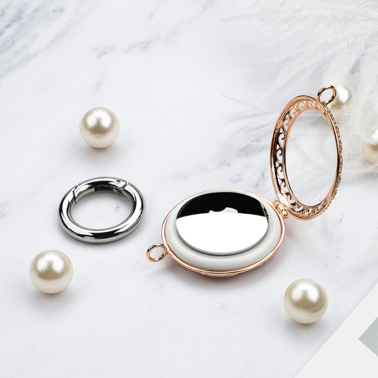 Copper Jewelry Style Shockproof Protective Cover Case with Keychain Hook Loop, For AirTag