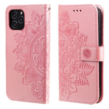 Load image into Gallery viewer, 7-petal Flowers Embossing Pattern Horizontal Flip PU Leather Case with Holder &amp; Card Slots &amp; Wallet &amp; Photo Frame, For iPhone 11, For iPhone 11 Pro, For iPhone 11 Pro Max, For iPhone 12 mini, For iPhone 12 / 12 Pro, For iPhone 12 Pro Max