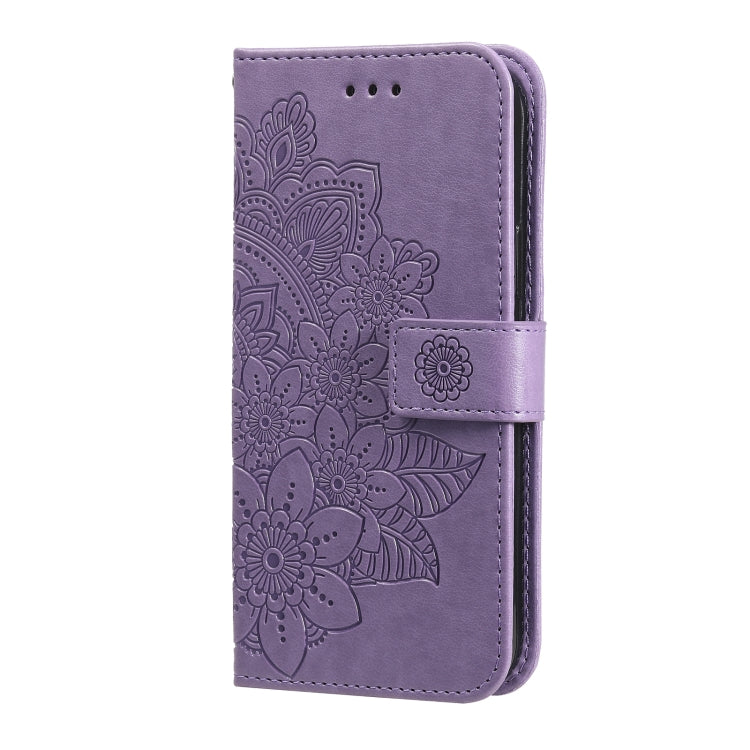 7-petal Flowers Embossing Pattern Horizontal Flip PU Leather Case with Holder & Card Slots & Wallet & Photo Frame, For Samsung Galaxy S21 Ultra 5G, For Samsung Galaxy S21 5G, For Samsung Galaxy S21 FE, For Samsung Galaxy S21+ 5G, For Samsung Galaxy A02...