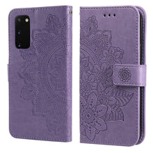 Load image into Gallery viewer, 7-petal Flowers Embossing Pattern Horizontal Flip PU Leather Case with Holder &amp; Card Slots &amp; Wallet &amp; Photo Frame, For Samsung Galaxy S21 Ultra 5G, For Samsung Galaxy S21 5G, For Samsung Galaxy S21 FE, For Samsung Galaxy S21+ 5G, For Samsung Galaxy A02...