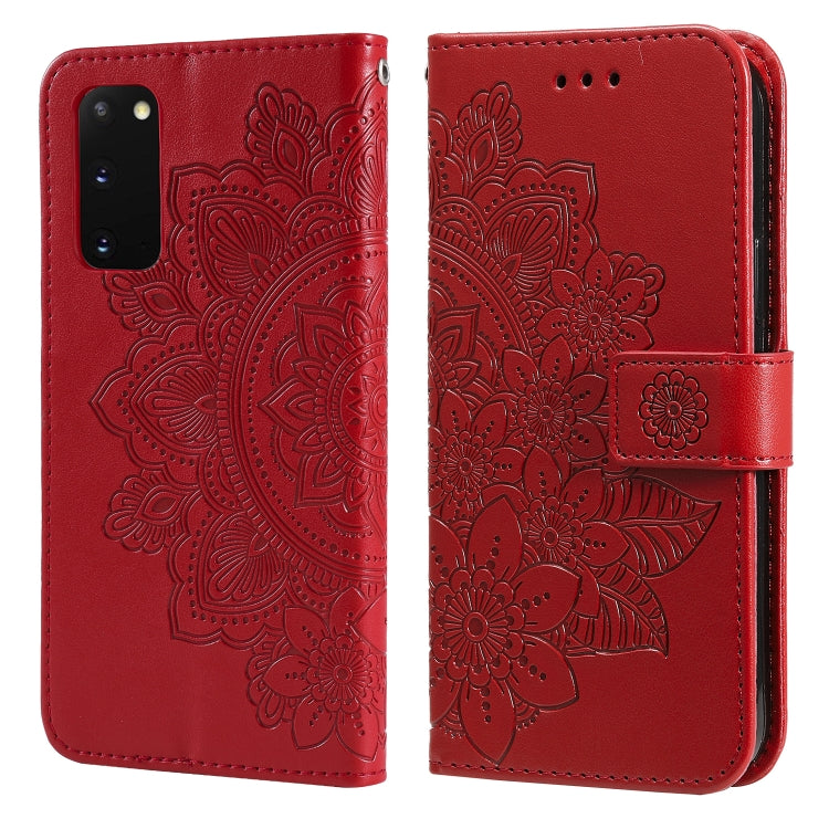 7-petal Flowers Embossing Pattern Horizontal Flip PU Leather Case with Holder & Card Slots & Wallet & Photo Frame, For Samsung Galaxy S21 Ultra 5G, For Samsung Galaxy S21 5G, For Samsung Galaxy S21 FE, For Samsung Galaxy S21+ 5G, For Samsung Galaxy A02...