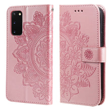 Load image into Gallery viewer, 7-petal Flowers Embossing Pattern Horizontal Flip PU Leather Case with Holder &amp; Card Slots &amp; Wallet &amp; Photo Frame, For Samsung Galaxy S21 Ultra 5G, For Samsung Galaxy S21 5G, For Samsung Galaxy S21 FE, For Samsung Galaxy S21+ 5G, For Samsung Galaxy A02...