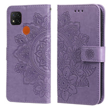 Load image into Gallery viewer, 7-petal Flowers Embossing Pattern Horizontal Flip PU Leather Case with Holder &amp; Card Slots &amp; Wallet &amp; Photo Frame, For Xiaomi Redmi 9C, For Xiaomi Redmi 9A, For Xiaomi Redmi K40/K40 Pro/Poco F3/ Mi 11i                                                   ...