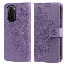 Load image into Gallery viewer, 7-petal Flowers Embossing Pattern Horizontal Flip PU Leather Case with Holder &amp; Card Slots &amp; Wallet &amp; Photo Frame, For Xiaomi Redmi 9C, For Xiaomi Redmi 9A, For Xiaomi Redmi K40/K40 Pro/Poco F3/ Mi 11i                                                   ...