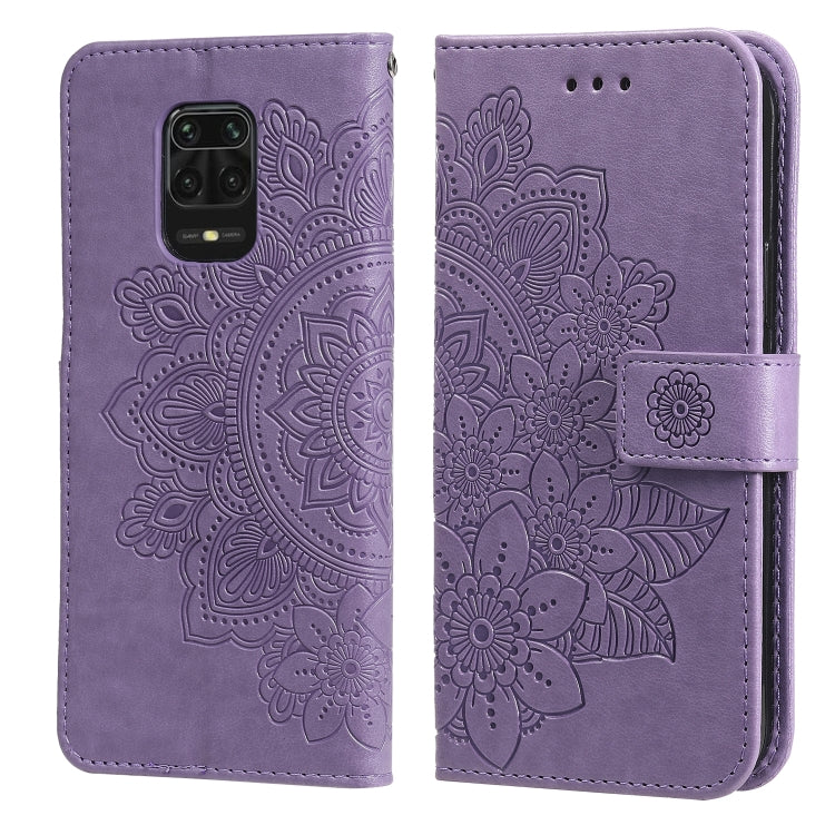 7-petal Flowers Embossing Pattern Horizontal Flip PU Leather Case with Holder & Card Slots & Wallet & Photo Frame, For Xiaomi Redmi 9C, For Xiaomi Redmi 9A, For Xiaomi Redmi K40/K40 Pro/Poco F3/ Mi 11i                                                   ...