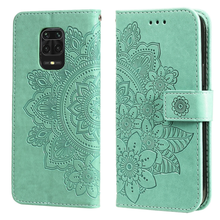 7-petal Flowers Embossing Pattern Horizontal Flip PU Leather Case with Holder & Card Slots & Wallet & Photo Frame, For Xiaomi Redmi 9C, For Xiaomi Redmi 9A, For Xiaomi Redmi K40/K40 Pro/Poco F3/ Mi 11i                                                   ...