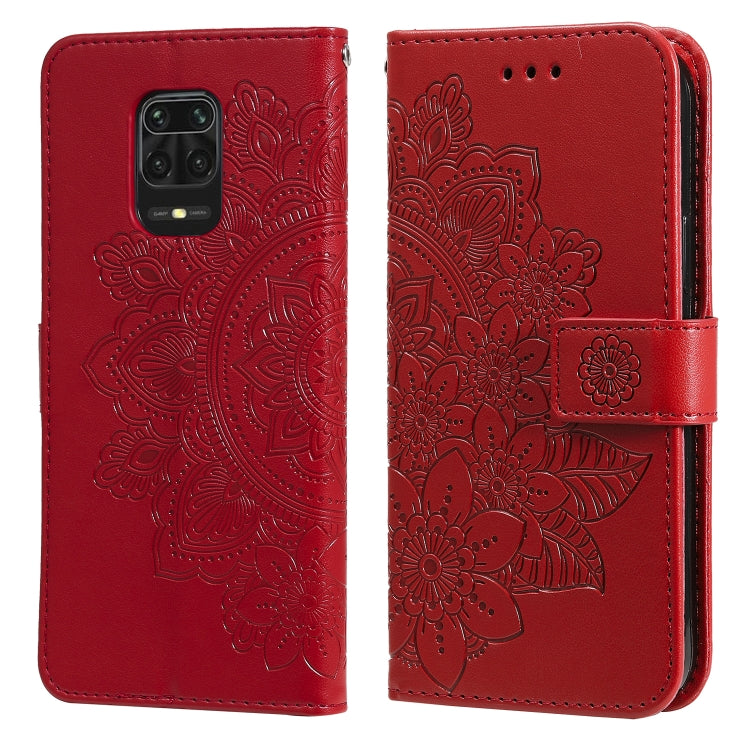 7-petal Flowers Embossing Pattern Horizontal Flip PU Leather Case with Holder & Card Slots & Wallet & Photo Frame, For Xiaomi Redmi 9C, For Xiaomi Redmi 9A, For Xiaomi Redmi K40/K40 Pro/Poco F3/ Mi 11i                                                   ...