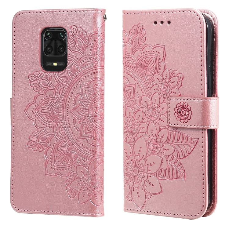 7-petal Flowers Embossing Pattern Horizontal Flip PU Leather Case with Holder & Card Slots & Wallet & Photo Frame, For Xiaomi Redmi 9C, For Xiaomi Redmi 9A, For Xiaomi Redmi K40/K40 Pro/Poco F3/ Mi 11i                                                   ...