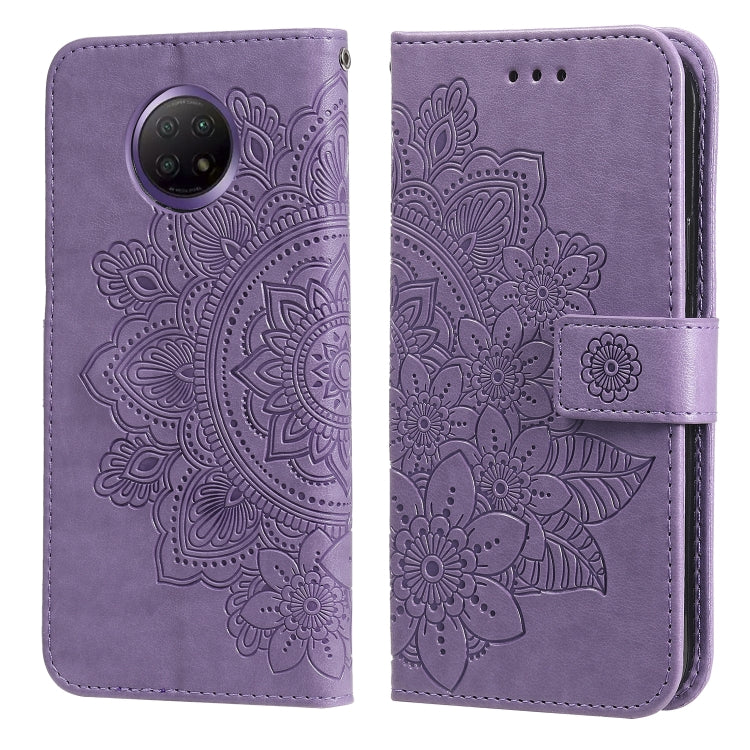 7-petal Flowers Embossing Pattern Horizontal Flip PU Leather Case with Holder & Card Slots & Wallet & Photo Frame, For Xiaomi Redmi 9C, For Xiaomi Redmi 9A, For Xiaomi Redmi K40/K40 Pro/Poco F3/ Mi 11i                                                   ...