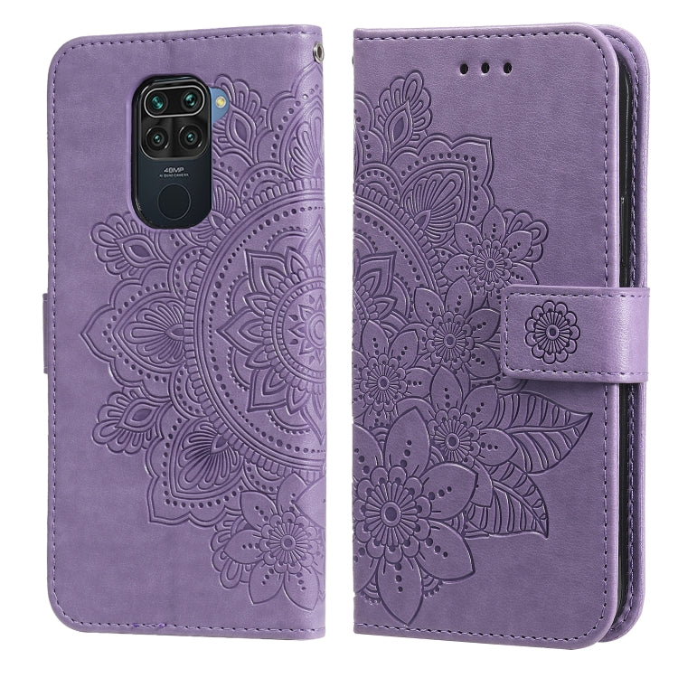 7-petal Flowers Embossing Pattern Horizontal Flip PU Leather Case with Holder & Card Slots & Wallet & Photo Frame, For Xiaomi Redmi 9C, For Xiaomi Redmi 9A, For Xiaomi Redmi K40/K40 Pro/Poco F3/ Mi 11i                                                   ...